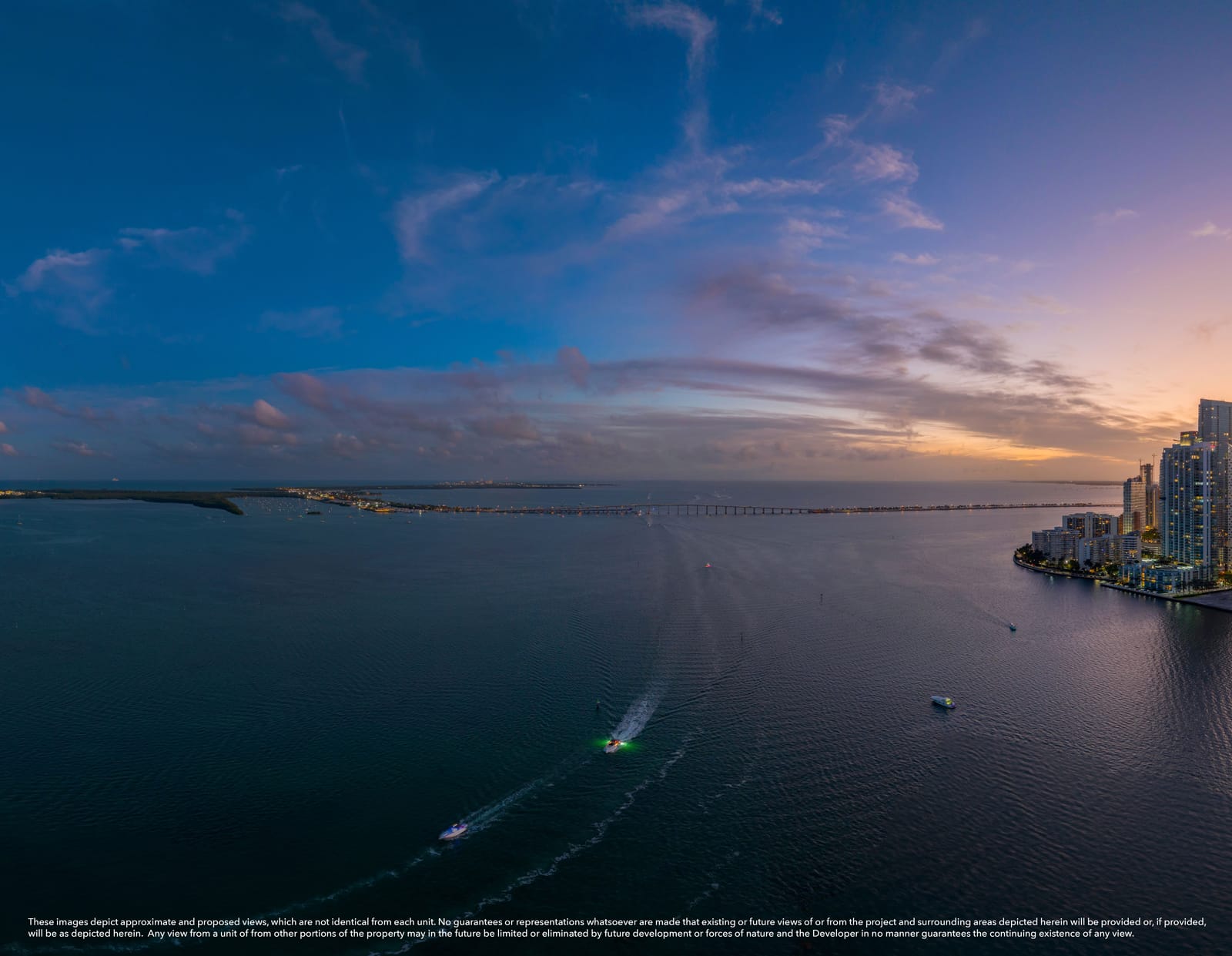 Floor 31 twilight view, South Tower residence